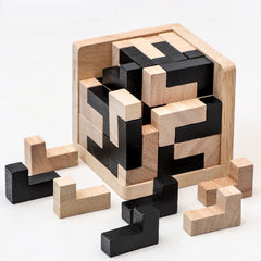 54TL Children's Wooden Puzzle Brainy Intelligence Decompression Toy