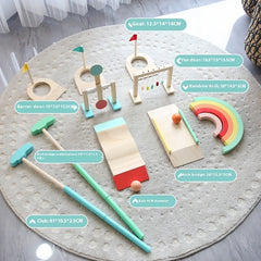 Mini Golf Suit Parent-child Interactive Wooden Toys