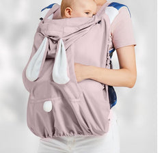Baby Carrier Cover Hooded Stretchy Cloak Multifunctional Baby Cartoon Cloak Wrap Sling Windproof Newborn Stroller Blanket Cover - NTKSTORE