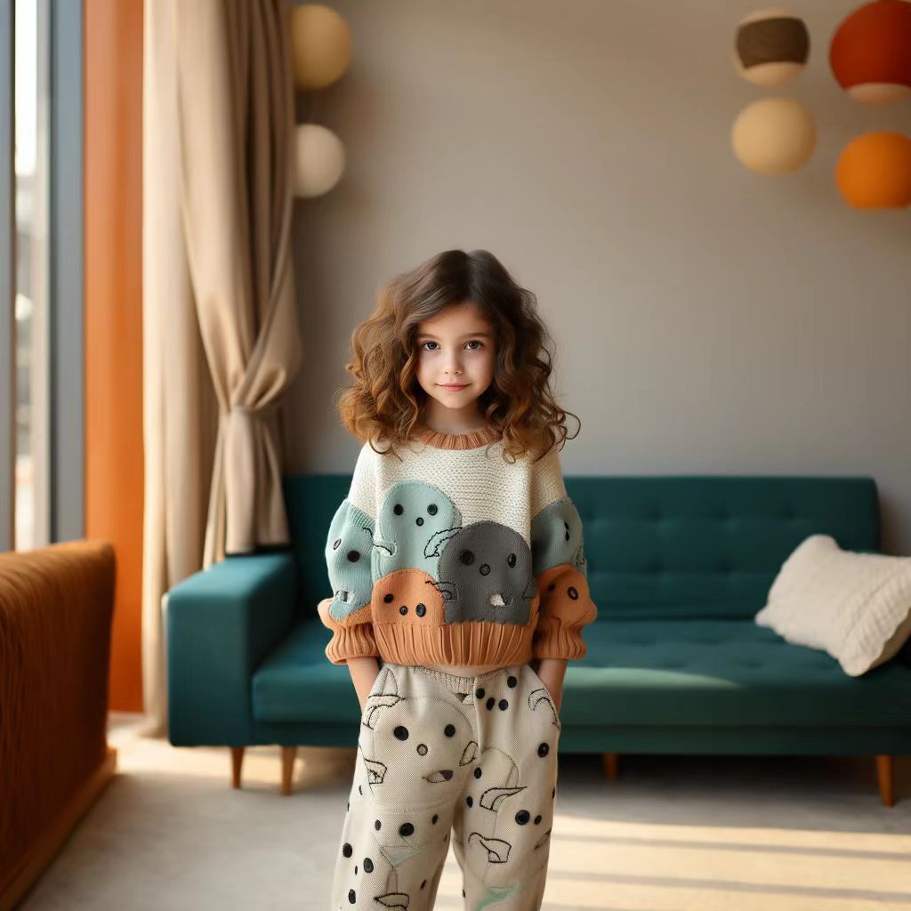 Fashion Funky Casual Children's Cartoon Sweater