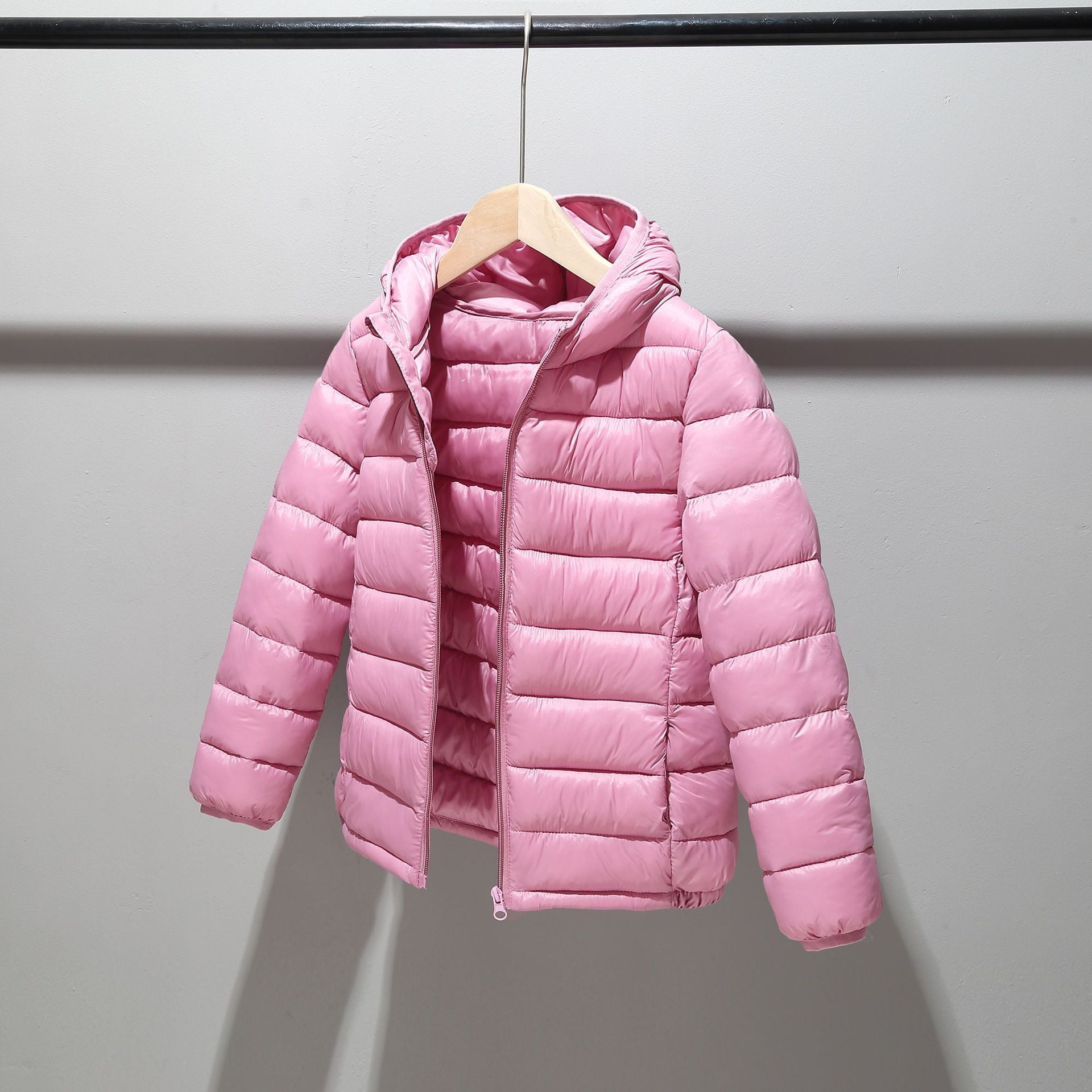 Autumn And Winter Children's Clothing Cotton-padded Coat Down Cotton Coat Lightweight Hooded Jacket