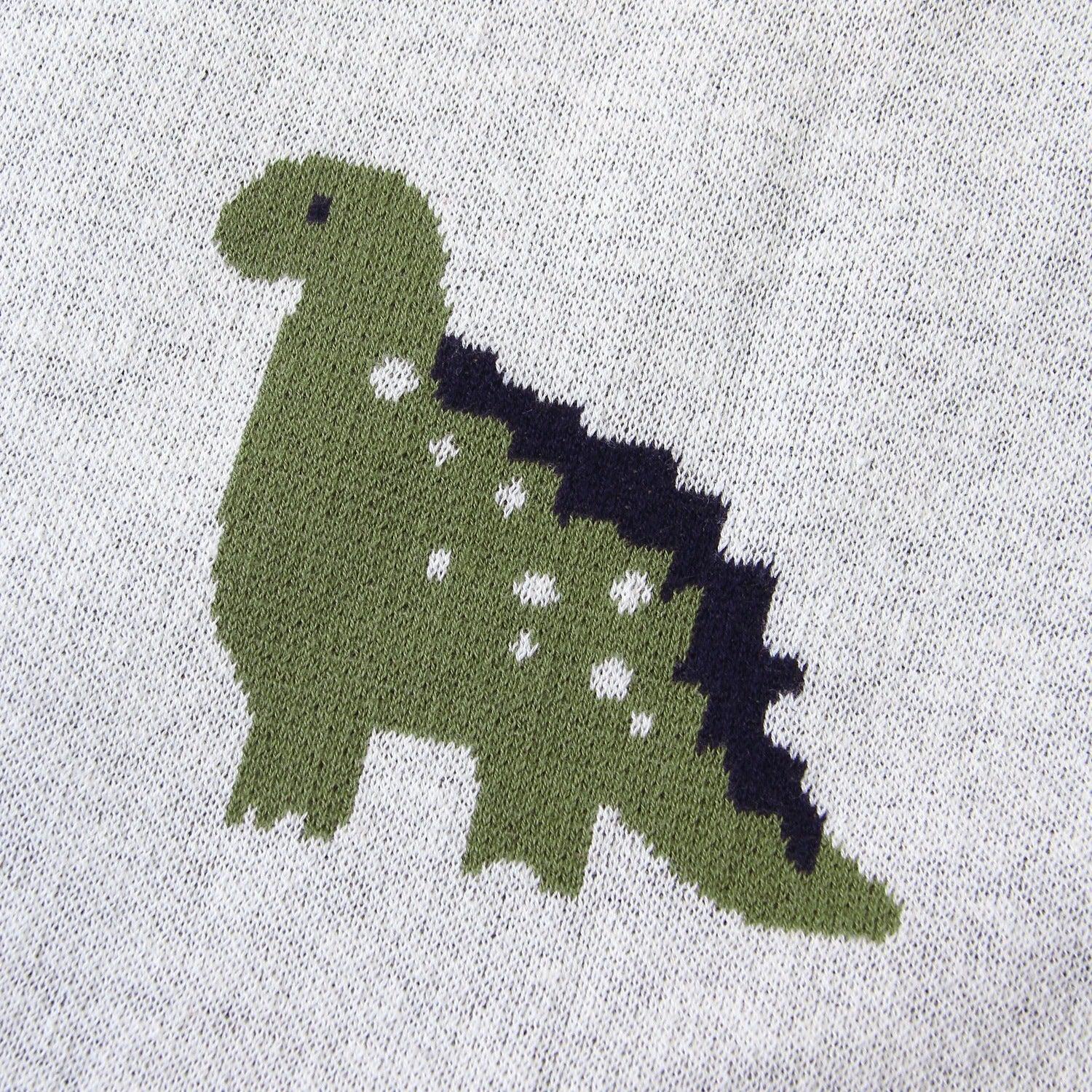 Baby Blanket Cartoon Little Dinosaur Knitted Baby Blanket Quilt - NTKSTORE