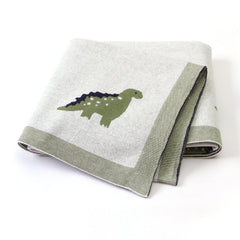 Baby Blanket Cartoon Little Dinosaur Knitted Baby Blanket Quilt - NTKSTORE