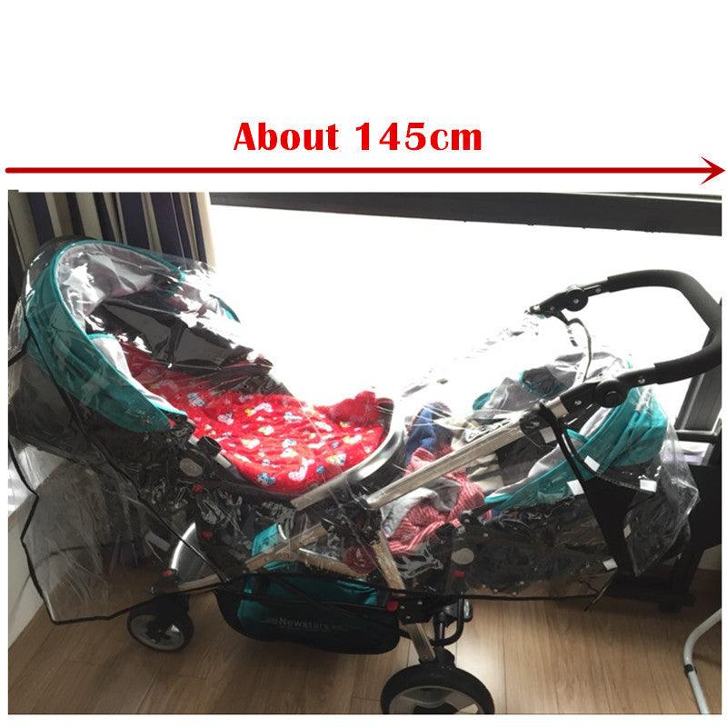 Rain Cover For Twin Stroller In Front And Rear Seats - NTKSTORE