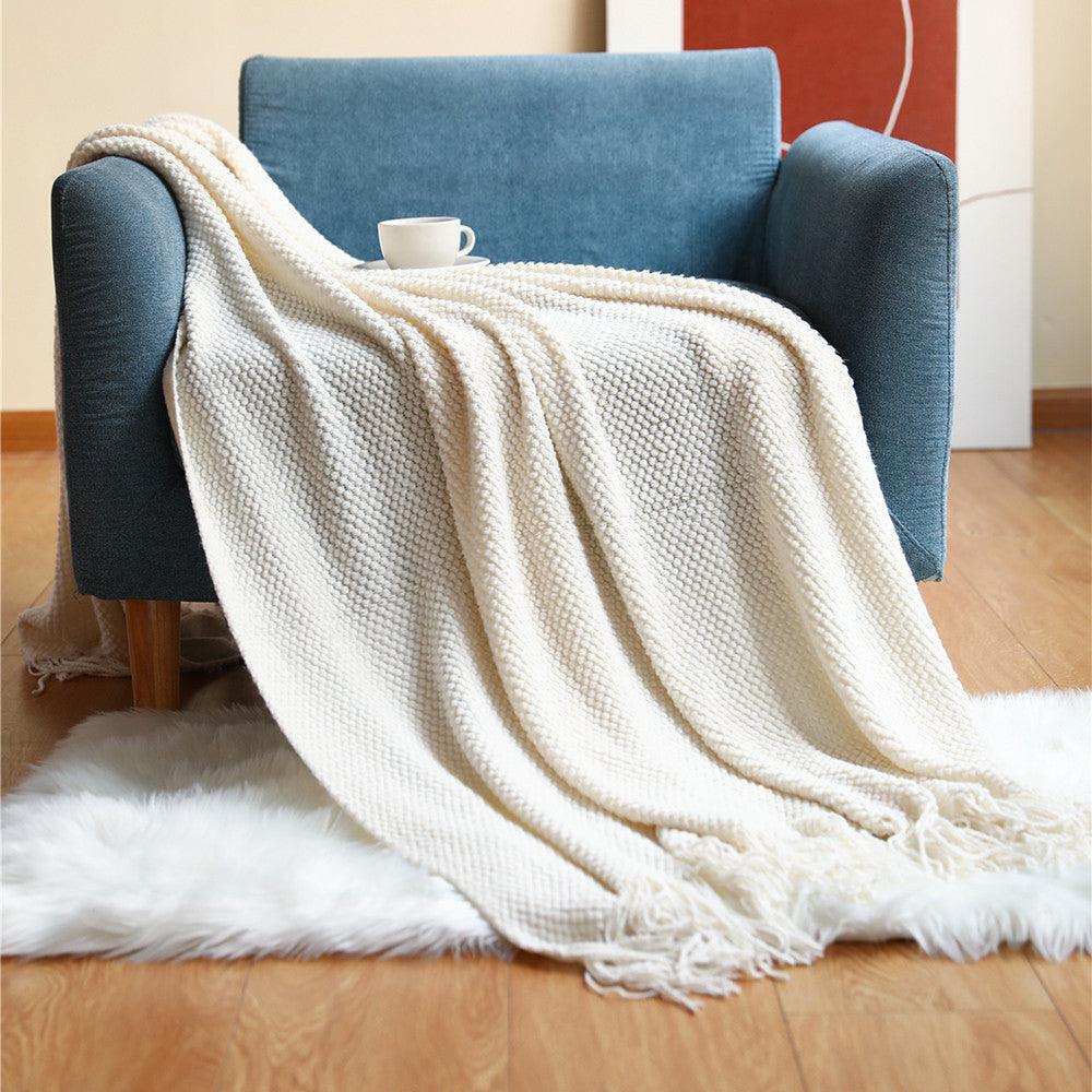 Sofa Blankets, Blankets, Blankets, Pineapple Grid Knitted Blankets - NTKSTORE