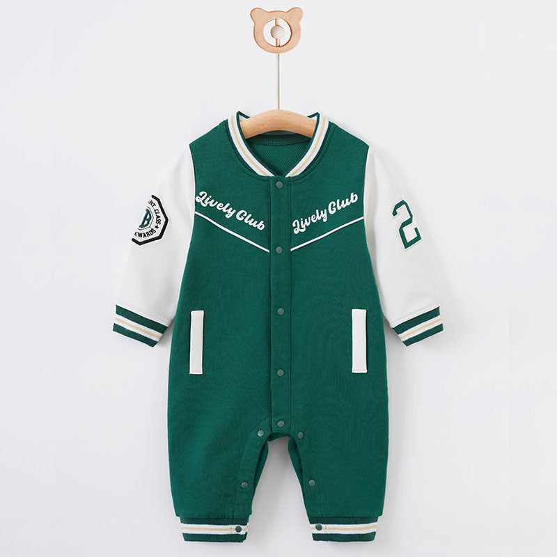 Baby One-piece Spring And Autumn Romper Baseball Uniform