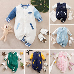 Baby One-piece Spring And Autumn Romper Baseball Uniform