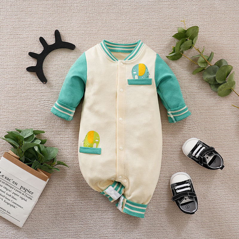 Baby One-piece Spring And Autumn Romper Baseball Uniform