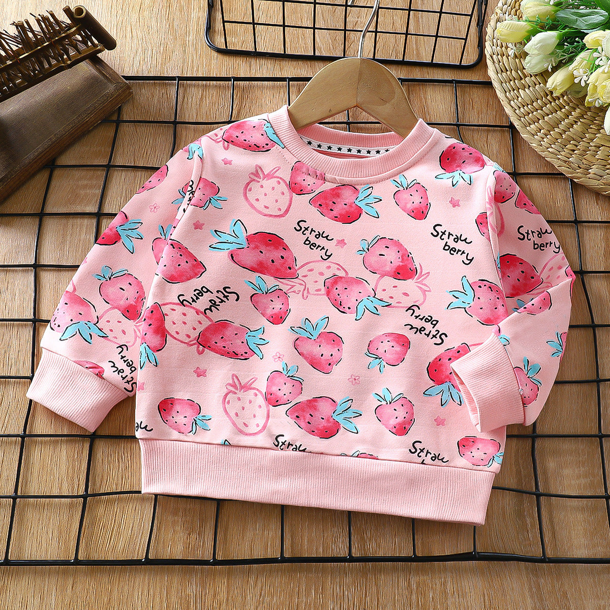 Cotton Boys And Girls Long Sleeve T-shirt Unlined Top