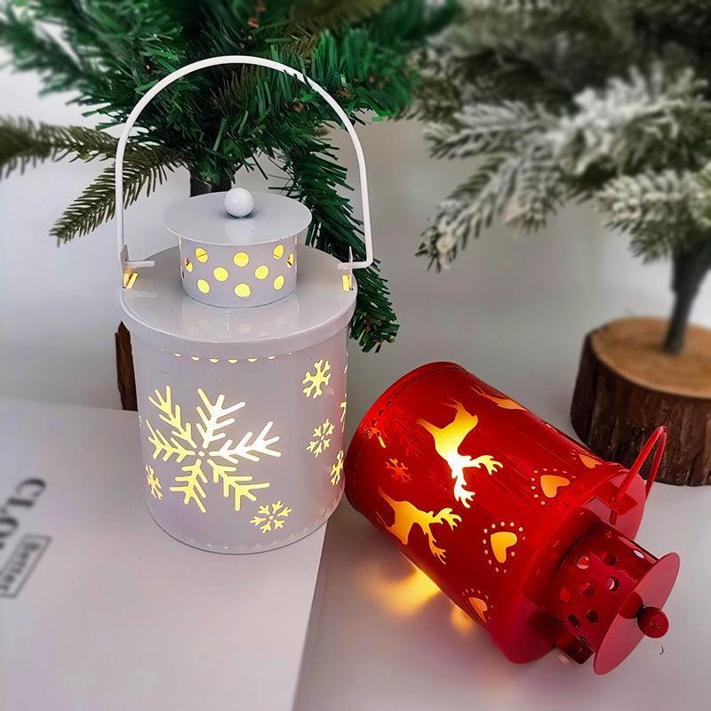 Christmas Candle Lights LED Small Lanterns Wind Lights Electronic Candles Nordic Style Creative Holiday Decoration Decorations - NTKSTORE