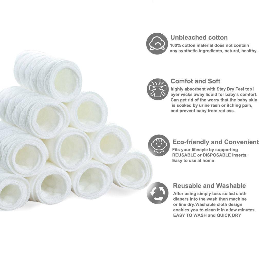 Three Layers Of Ecological Cotton Baby Diapers Soft And Absorbent - NTKSTORE