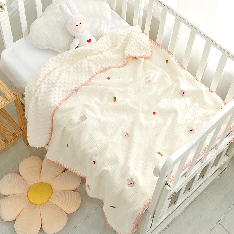 Doudou Blanket Baby Blanket Crepe Newborn Soothing Blanket - NTKSTORE