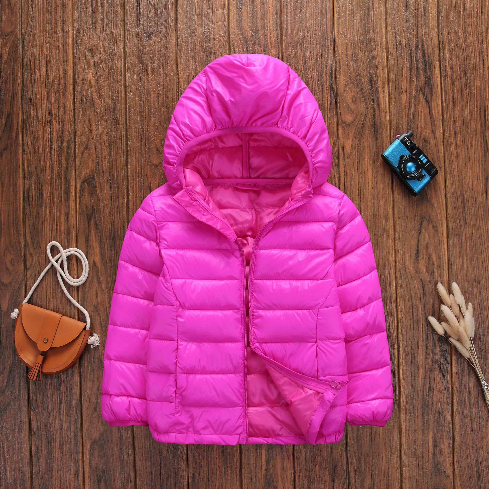 Autumn And Winter Children's Clothing Cotton-padded Coat Down Cotton Coat Lightweight Hooded Jacket