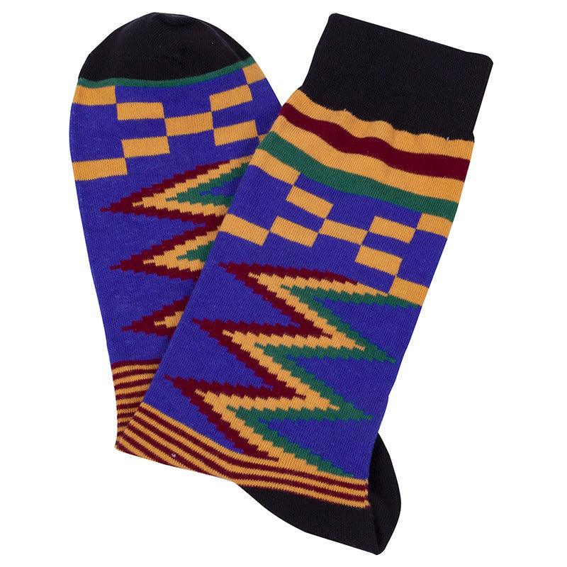 Multi-Color Mid-calf Ethnic Style Floral Socks - NTKSTORE