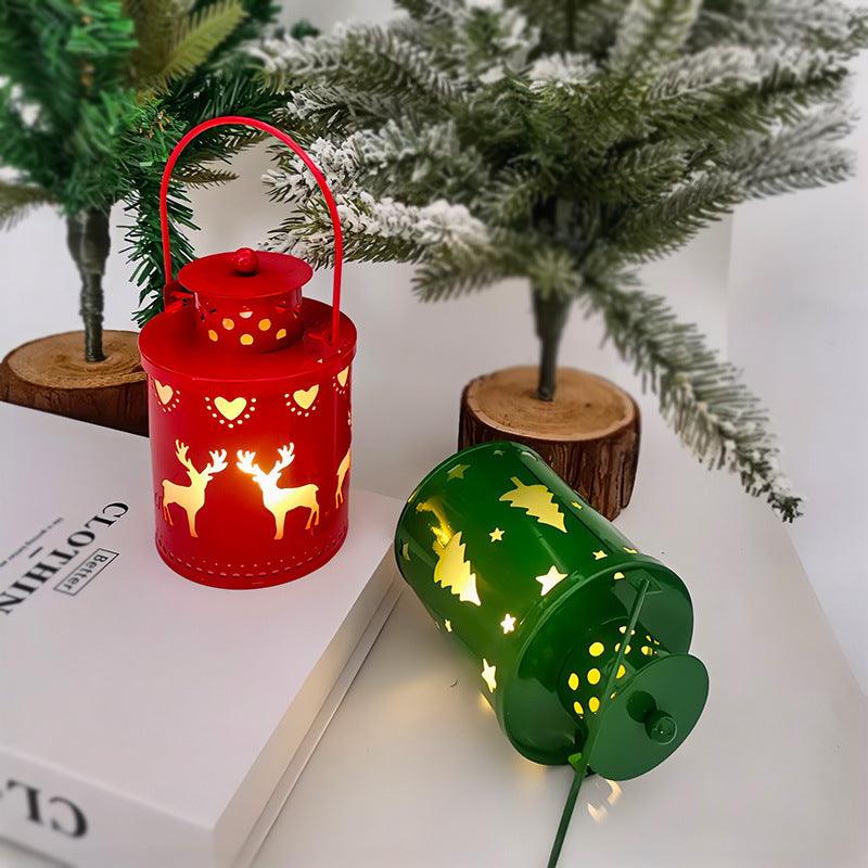 Christmas Candle Lights LED Small Lanterns Wind Lights Electronic Candles Nordic Style Creative Holiday Decoration Decorations - NTKSTORE