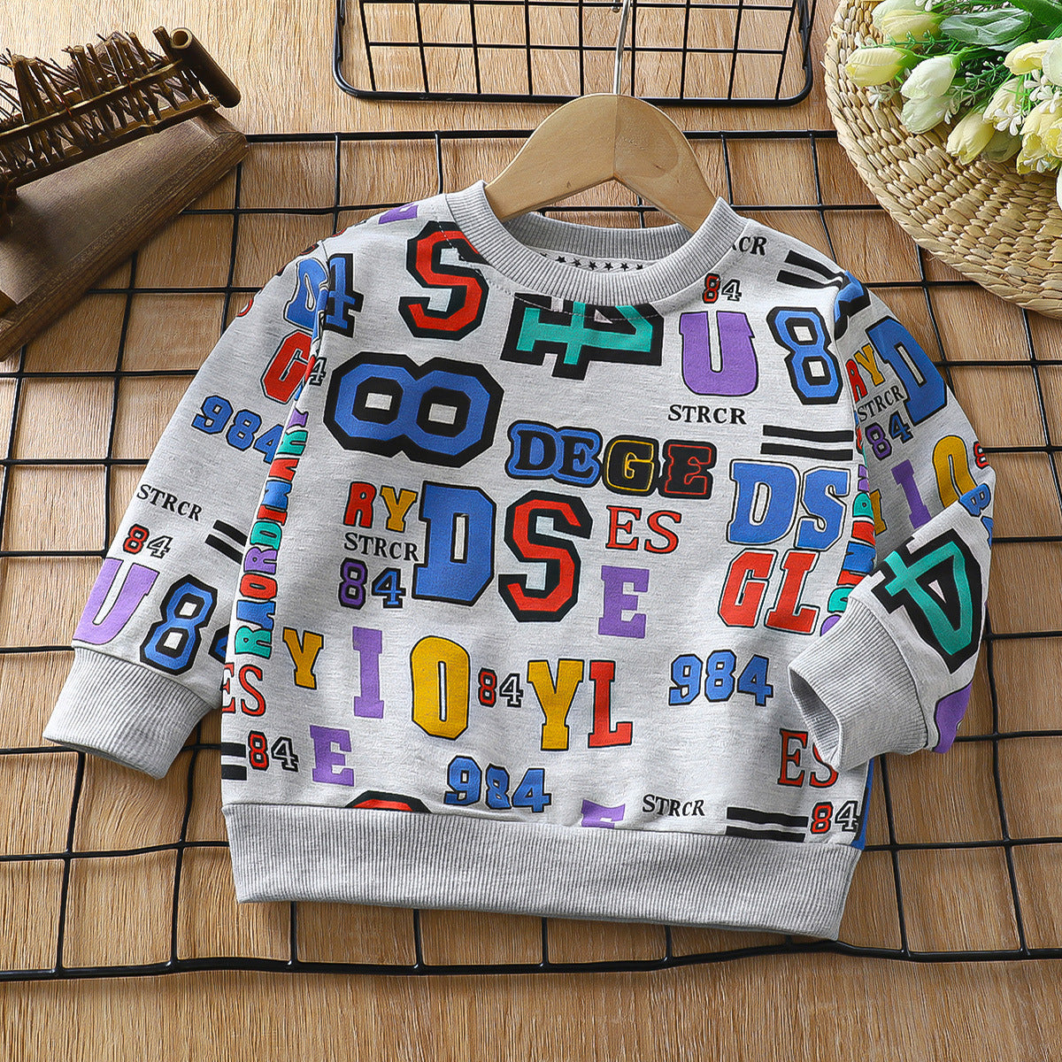 Cotton Boys And Girls Long Sleeve T-shirt Unlined Top