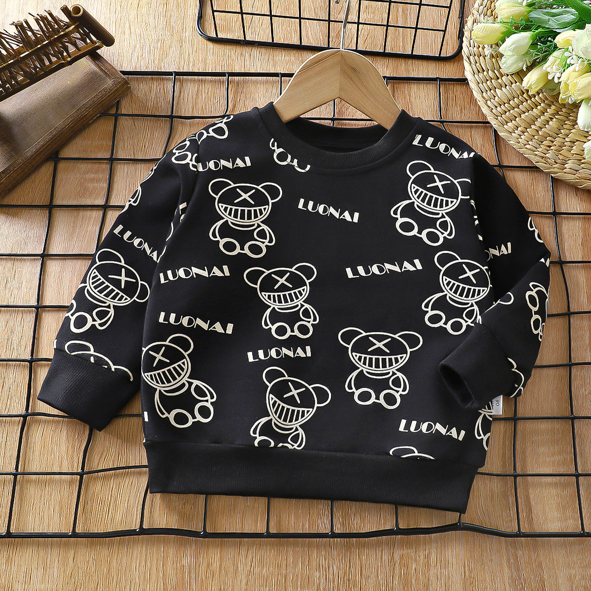 Cotton Boys And Girls Long Sleeve T-shirt Unlined Top