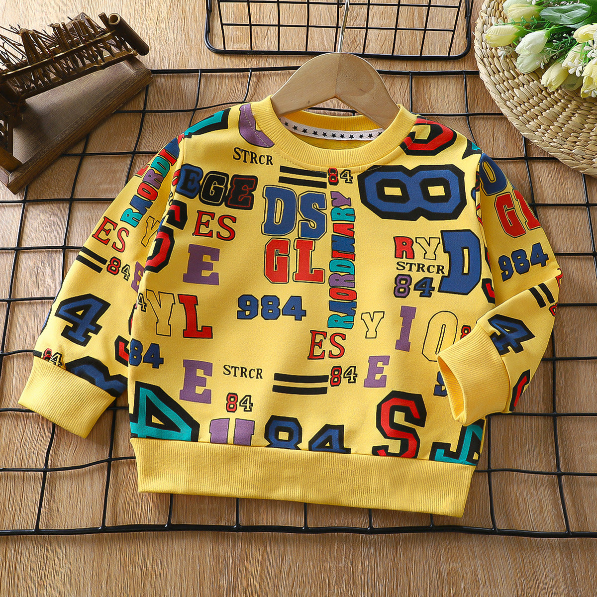 Cotton Boys And Girls Long Sleeve T-shirt Unlined Top