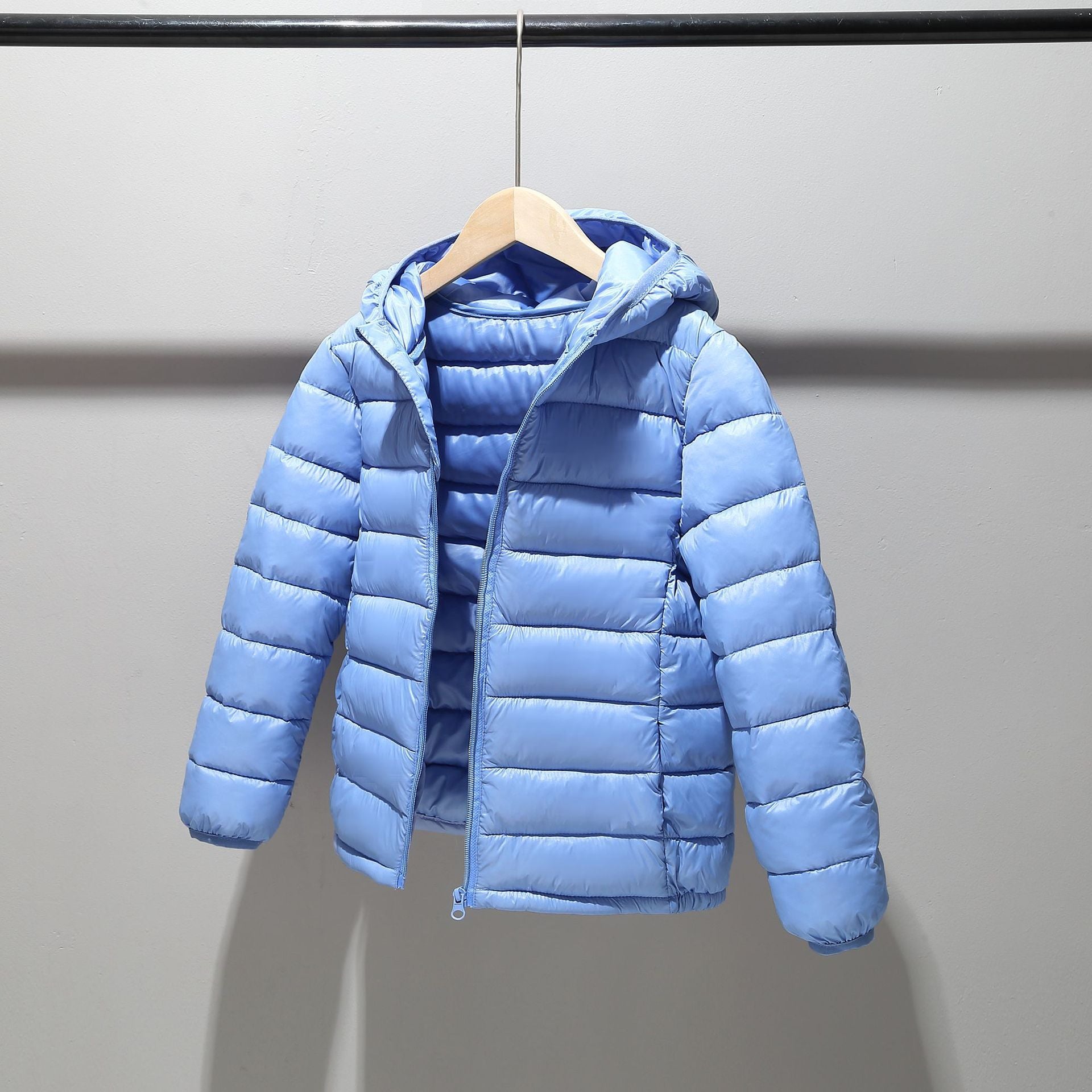 Autumn And Winter Children's Clothing Cotton-padded Coat Down Cotton Coat Lightweight Hooded Jacket