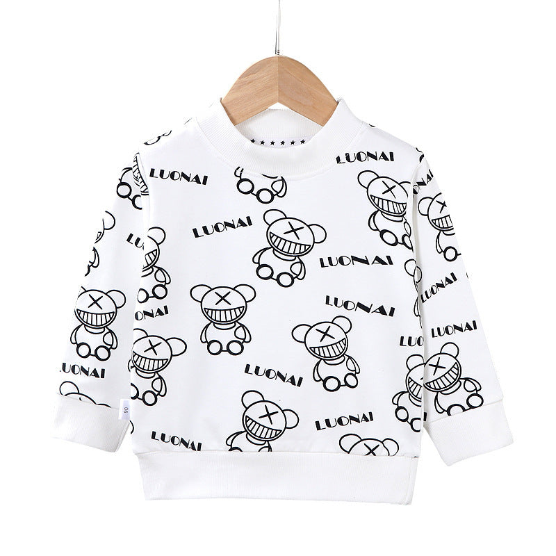 Cotton Boys And Girls Long Sleeve T-shirt Unlined Top