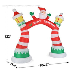 8.9 FT Lighted Christmas Inflatable Archway - NTKSTORE