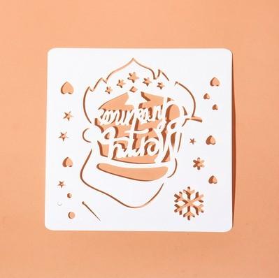 Grow Up Album Diy Hand Tent Christmas Hollowed Out Template - NTKSTORE