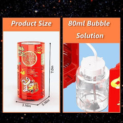 Fireworks Bubble Machine With 80ml Bubble Solution, Portable Automatic Bubble Machine With Lights And Closeable Music, Bubble Maker Toys For Kids Outside Activities Parties Wedding Christmas - NTKSTORE