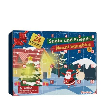 Dowmoo Christmas Pinch Joy Advent Calendar Blind Box, 24 Boxes Christmas Surprise Blind Box Rubber Animal Toys - NTKSTORE