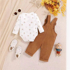 Cute Baby Bear Printed Romper Overalls Suit