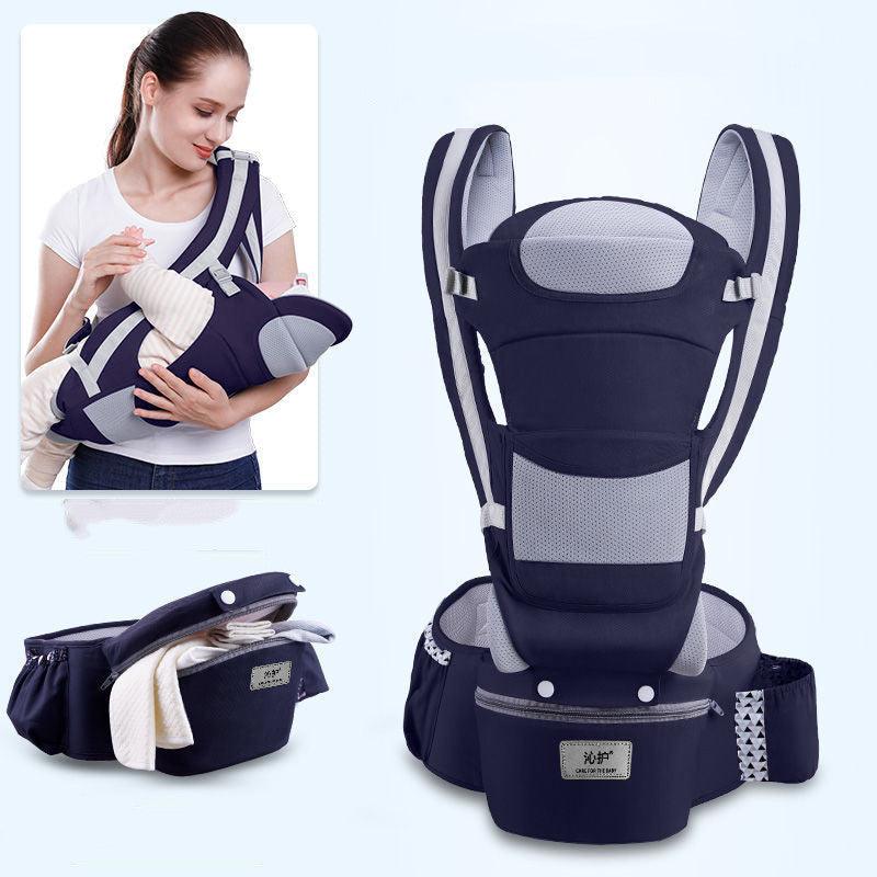 Ergonomic Baby Carrier Infant Baby Hipseat Carrier 3 In 1 Front Facing Ergonomic Kangaroo Baby Wrap Sling - NTKSTORE