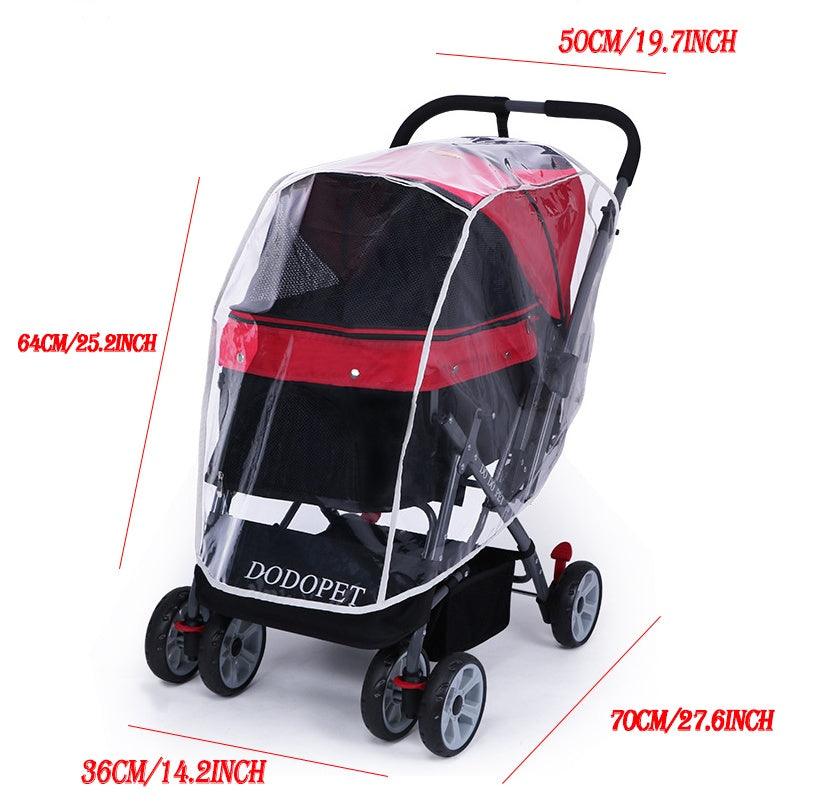 Pet Stroller Rain Cover Baby Stroller Raincoat Dog Stroller Rain Cover Wind Cover - NTKSTORE