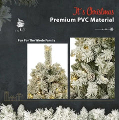 Pre-lit Xmas Tree Artificial Christmas 4-Piece Set - NTKSTORE