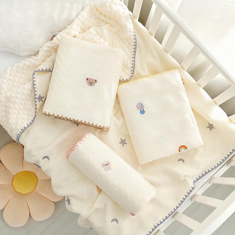 Doudou Blanket Baby Blanket Crepe Newborn Soothing Blanket - NTKSTORE