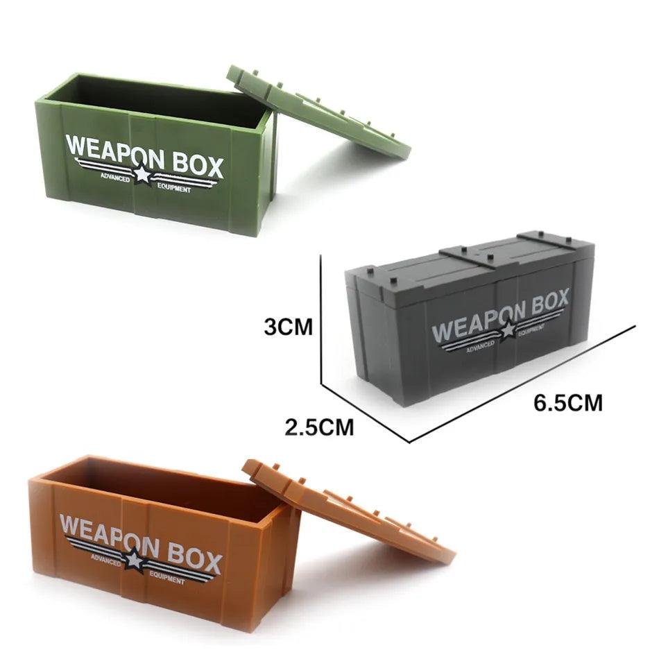 Military Special Forces Sandbag Weapon Box Gun WW2 DIY Building Blocks Educational Creative Bricks Toys For Children Kids Gifts - NTKSTORE