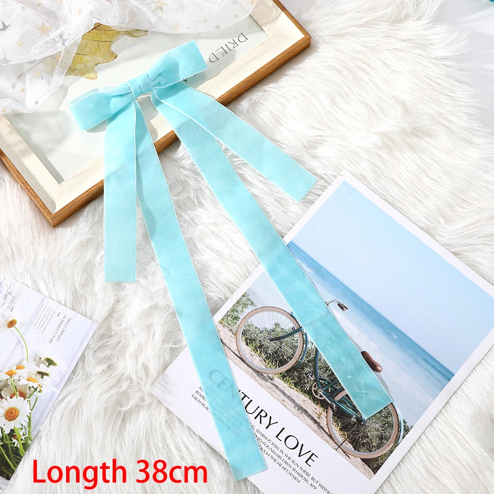 Haimeikang Bow Hair Clip Black Velvet Hair Bows Hairpins Women Elegant Barrette Girls Bowknot Hair Accessories - NTKSTORE