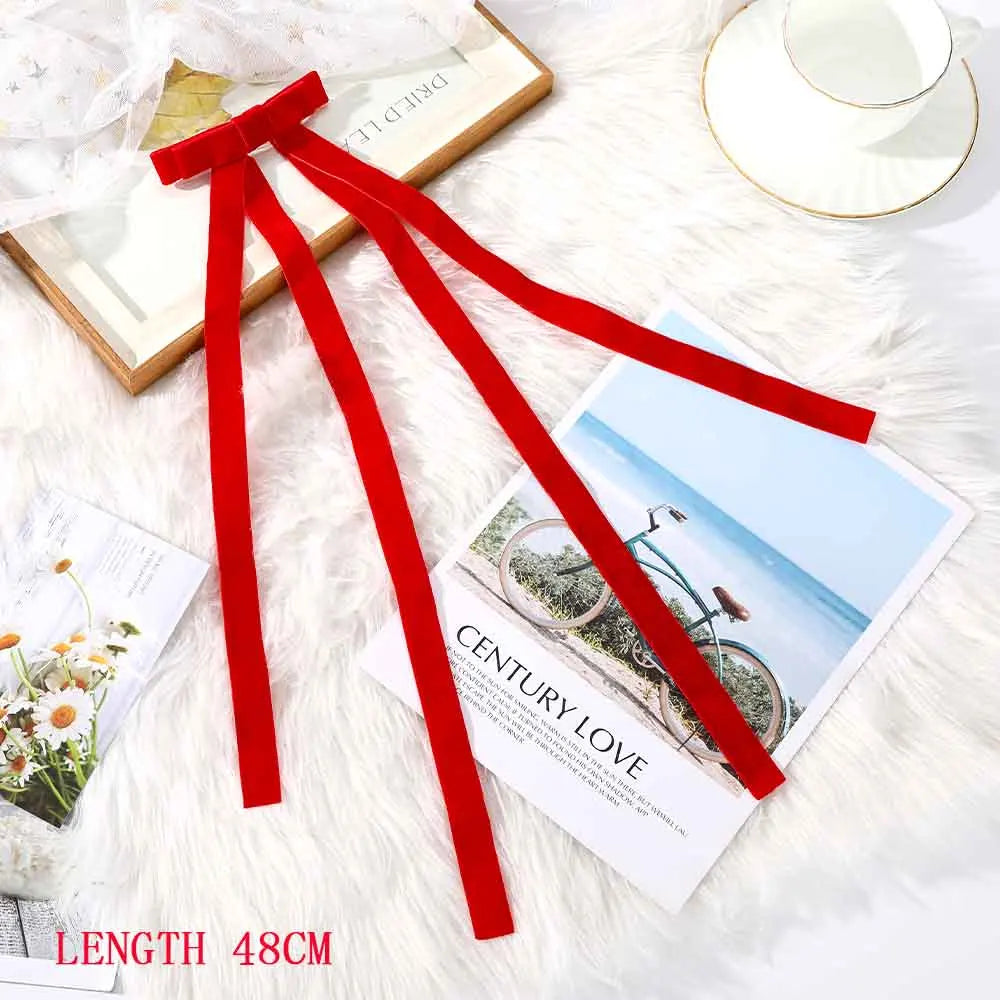 Haimeikang Bow Hair Clip Black Velvet Hair Bows Hairpins Women Elegant Barrette Girls Bowknot Hair Accessories - NTKSTORE