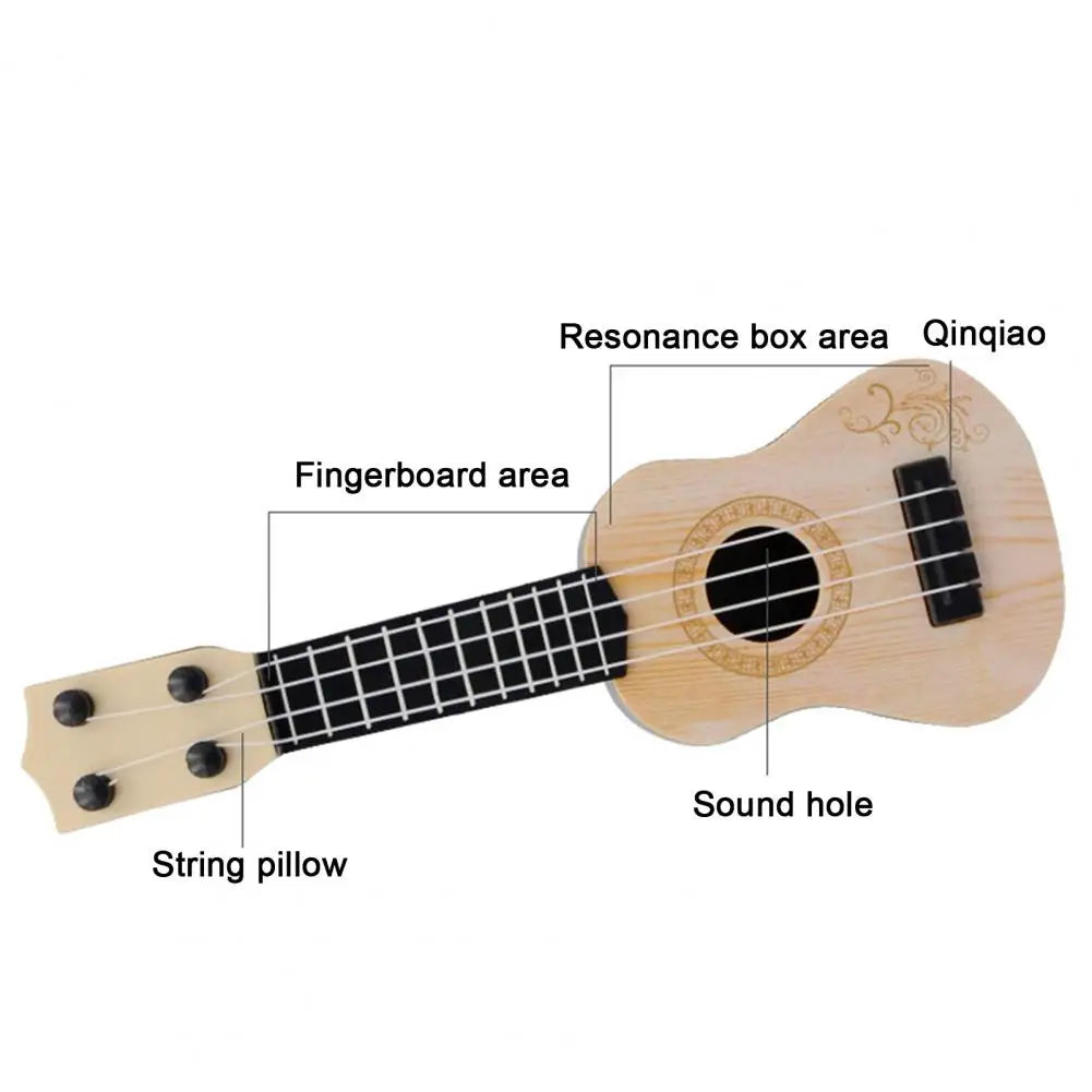 Adjustable Tues Guitar Toy Simulation Music Enlightenment Elastic Baby Classical Ukulele Toy for 4-6 Years Old Entertainment - NTKSTORE