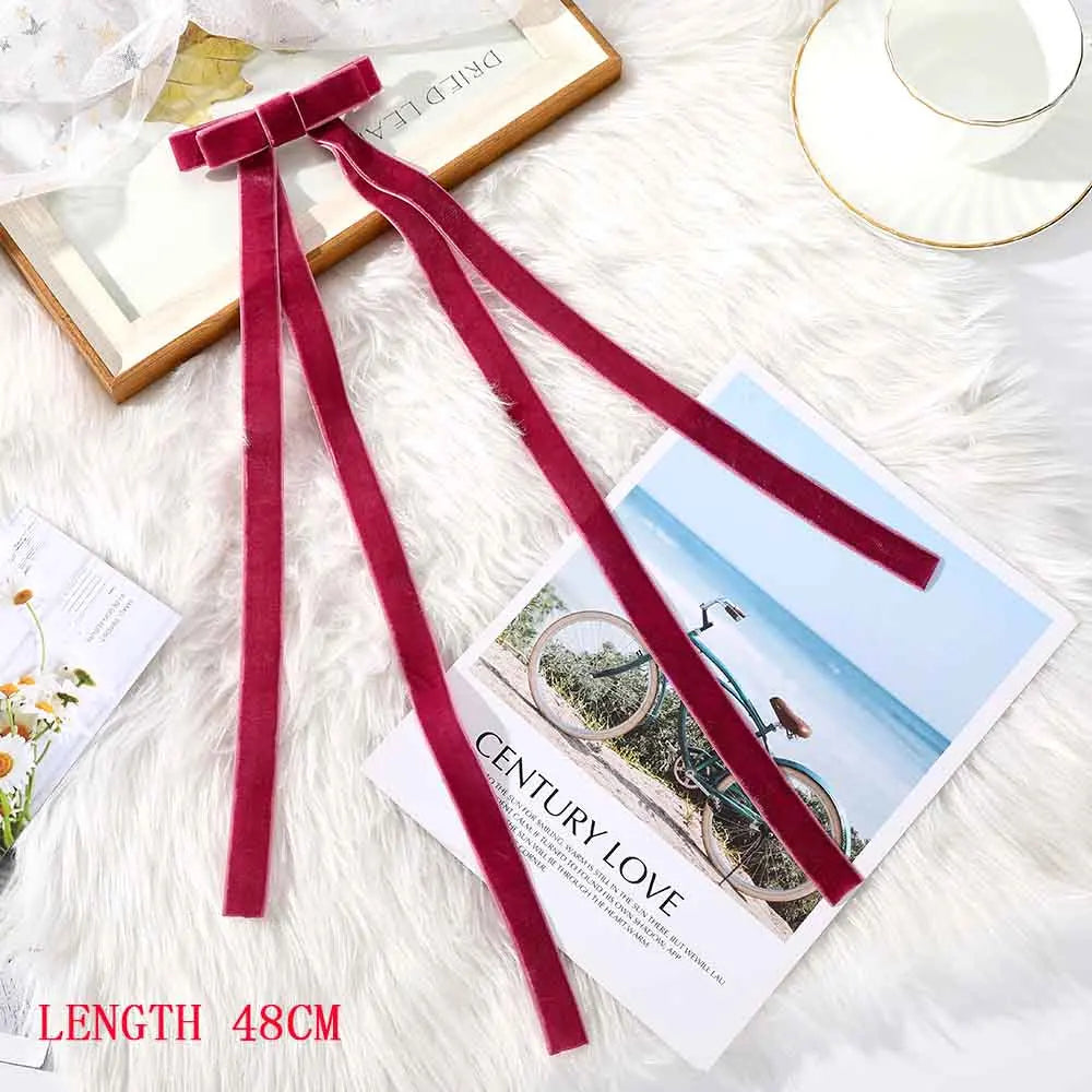 Haimeikang Bow Hair Clip Black Velvet Hair Bows Hairpins Women Elegant Barrette Girls Bowknot Hair Accessories - NTKSTORE
