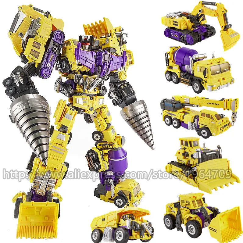 Jinbao 5 In 1 45 cm Big Transformation Predaking Toys Anime Devastator KO G1 Robot Action Figure Model Boy Children Kid Gift - NTKSTORE