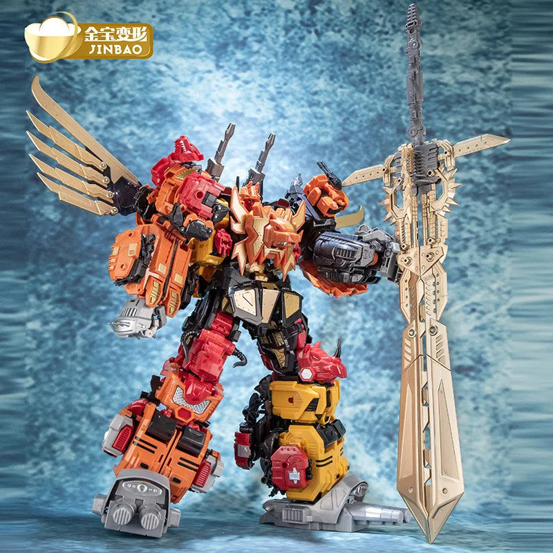 Jinbao 5 In 1 45 cm Big Transformation Predaking Toys Anime Devastator KO G1 Robot Action Figure Model Boy Children Kid Gift - NTKSTORE