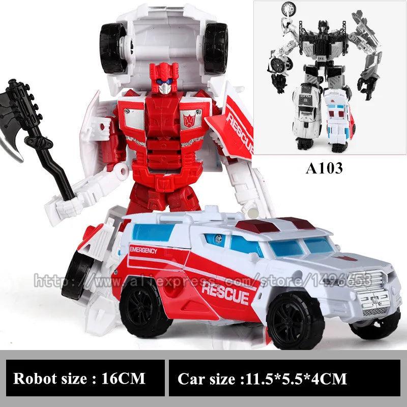 Haizhixing 5 IN 1 Transformation Robot Car Toys Anime Devastator Aircraft Tank Model KO Boys Truck Collection Kid Adult Gift - NTKSTORE