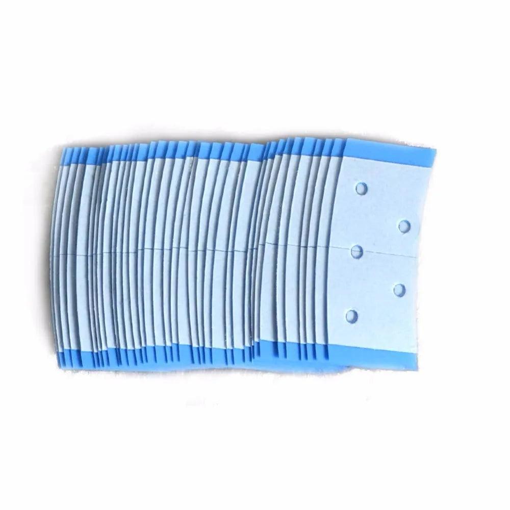 36pcs/lot Strong Transparent Blue Double Sided Adhesive WIth Small Holes Wig Toupee Hair Piece Tape - NTKSTORE