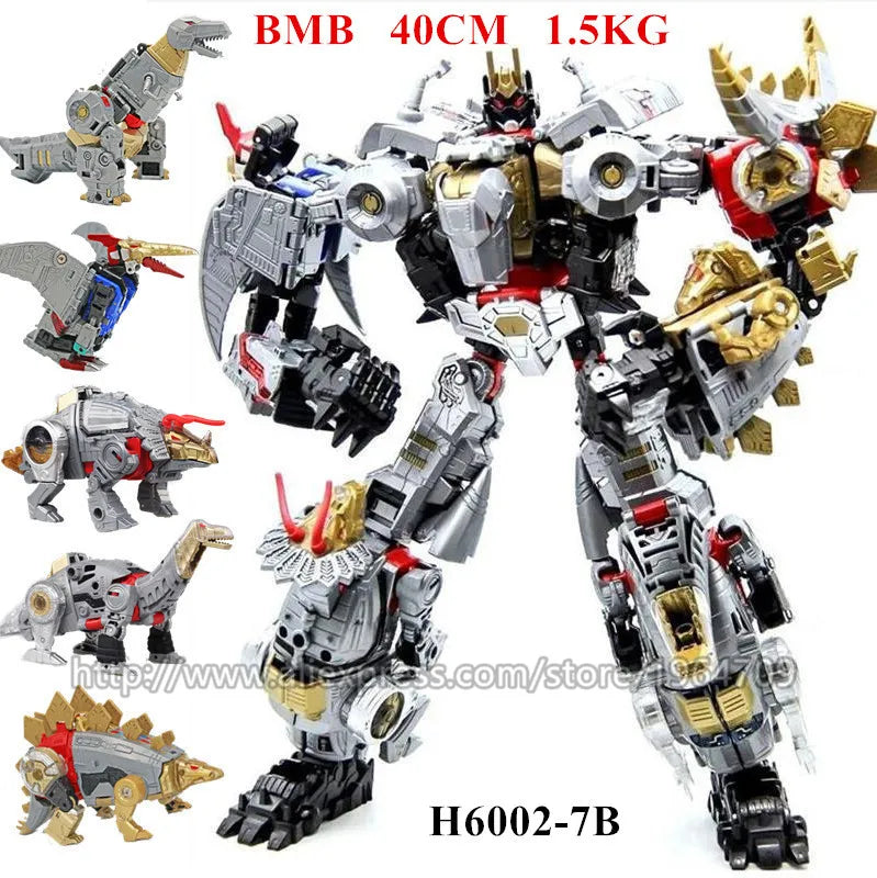 Jinbao 5 In 1 45 cm Big Transformation Predaking Toys Anime Devastator KO G1 Robot Action Figure Model Boy Children Kid Gift - NTKSTORE