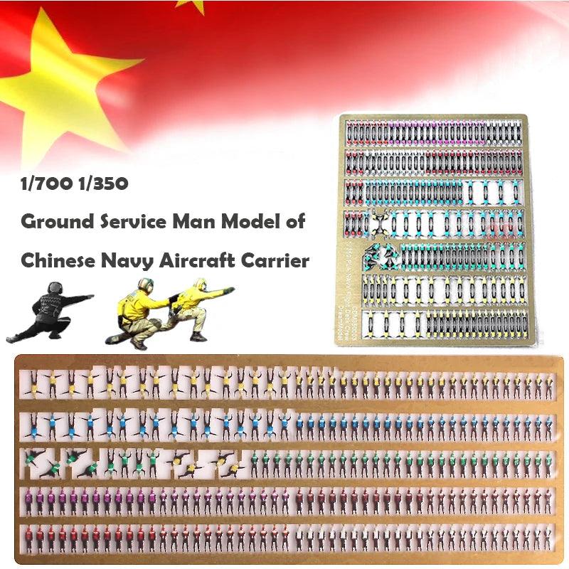 Miniature model 1:700 1:350 Ground Service Man Model of Chinese Navy Aircraft Carrier - NTKSTORE