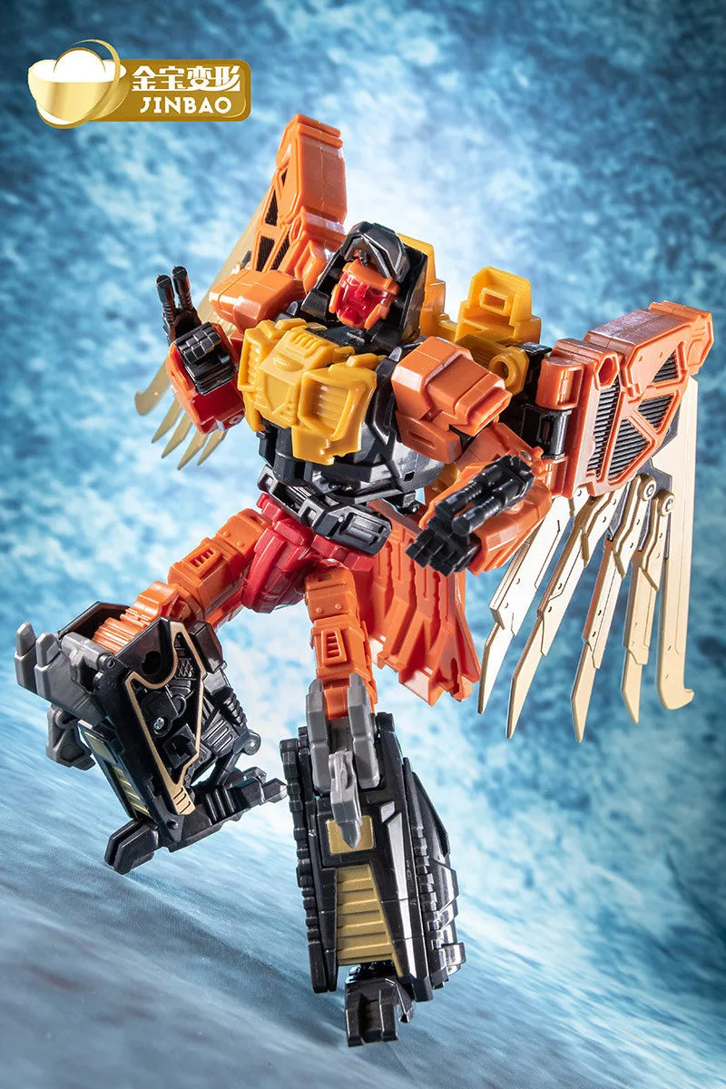 Jinbao 5 In 1 45 cm Big Transformation Predaking Toys Anime Devastator KO G1 Robot Action Figure Model Boy Children Kid Gift - NTKSTORE