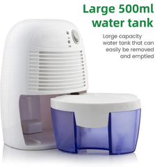 Mini Dehumidifier 24W 100-240V Compact 500ml/ 17oz Capacity for Grow Tent Box Grow Room Greenhouse Closets Bathroom and Basement - NTKSTORE