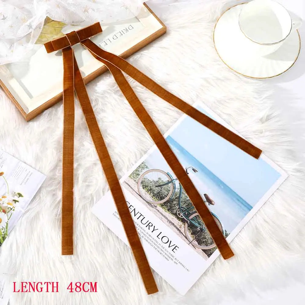 Haimeikang Bow Hair Clip Black Velvet Hair Bows Hairpins Women Elegant Barrette Girls Bowknot Hair Accessories - NTKSTORE