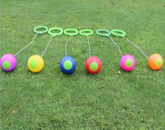 1PC Skip Ball Outdoor Fun Toy Ball Classical Skipping Toy Exercise coordination and balance hop jump playground may toy ball - NTKSTORE