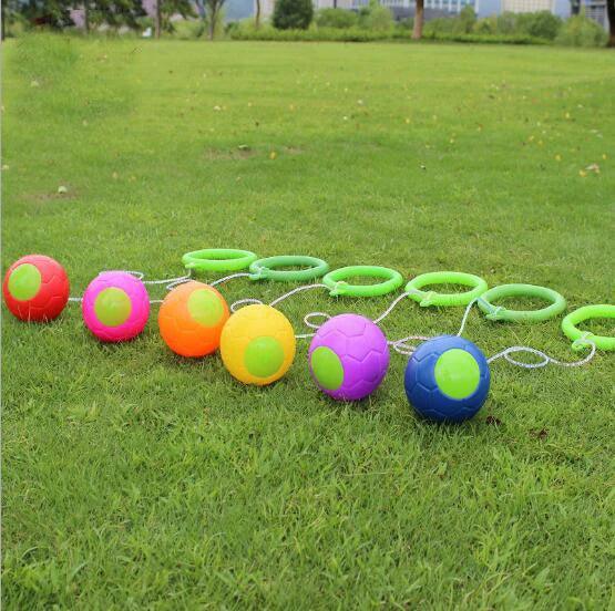 1PC Skip Ball Outdoor Fun Toy Ball Classical Skipping Toy Exercise coordination and balance hop jump playground may toy ball - NTKSTORE