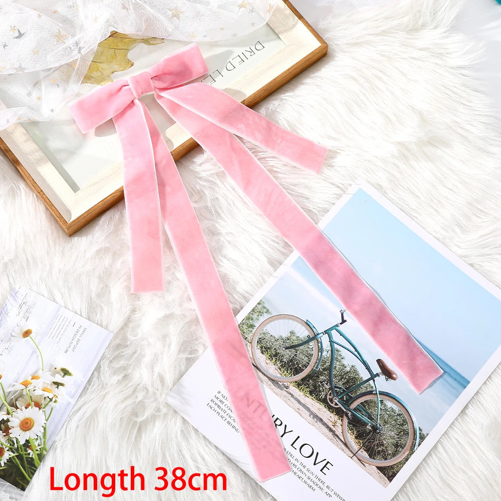 Haimeikang Bow Hair Clip Black Velvet Hair Bows Hairpins Women Elegant Barrette Girls Bowknot Hair Accessories - NTKSTORE